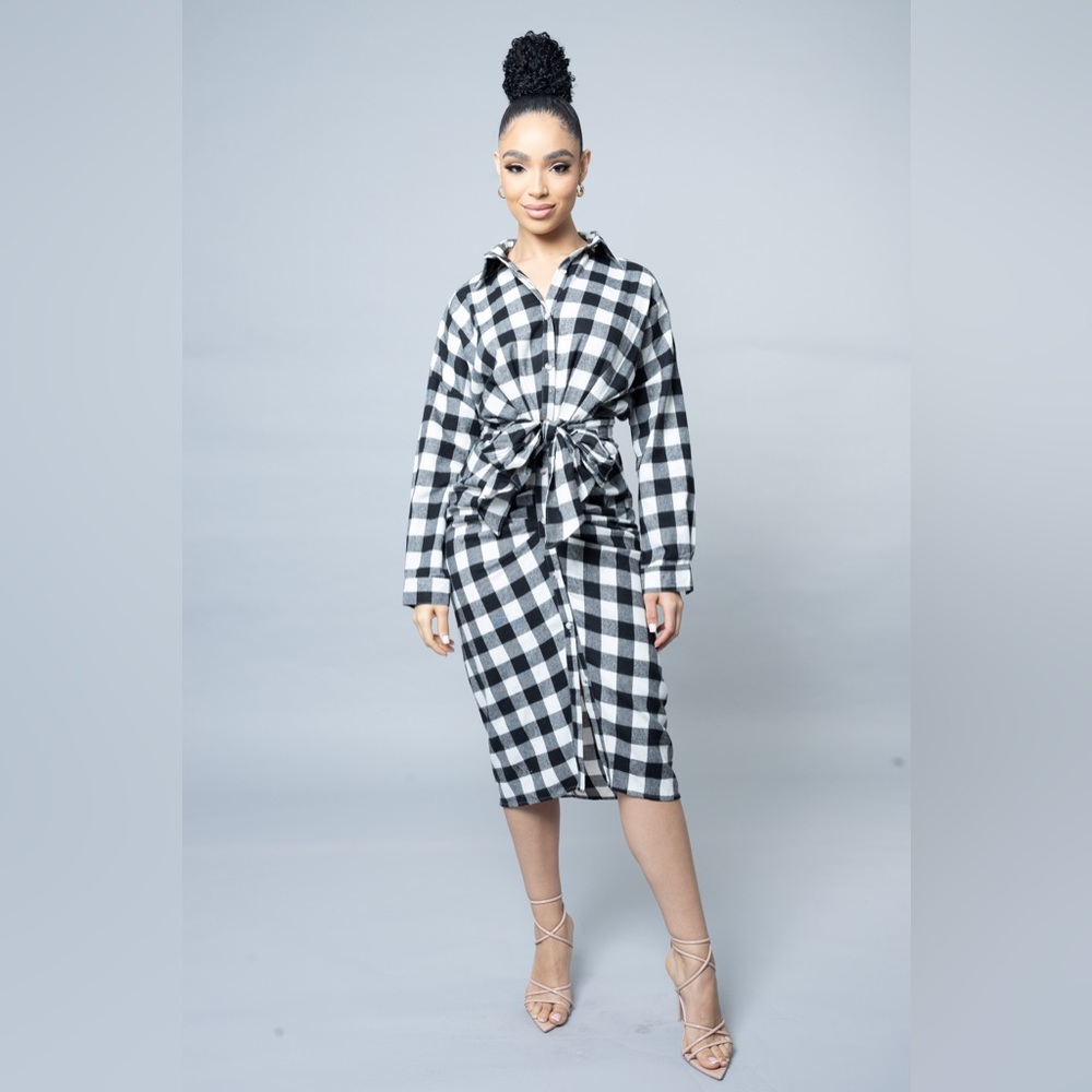 Black and White plaid dress